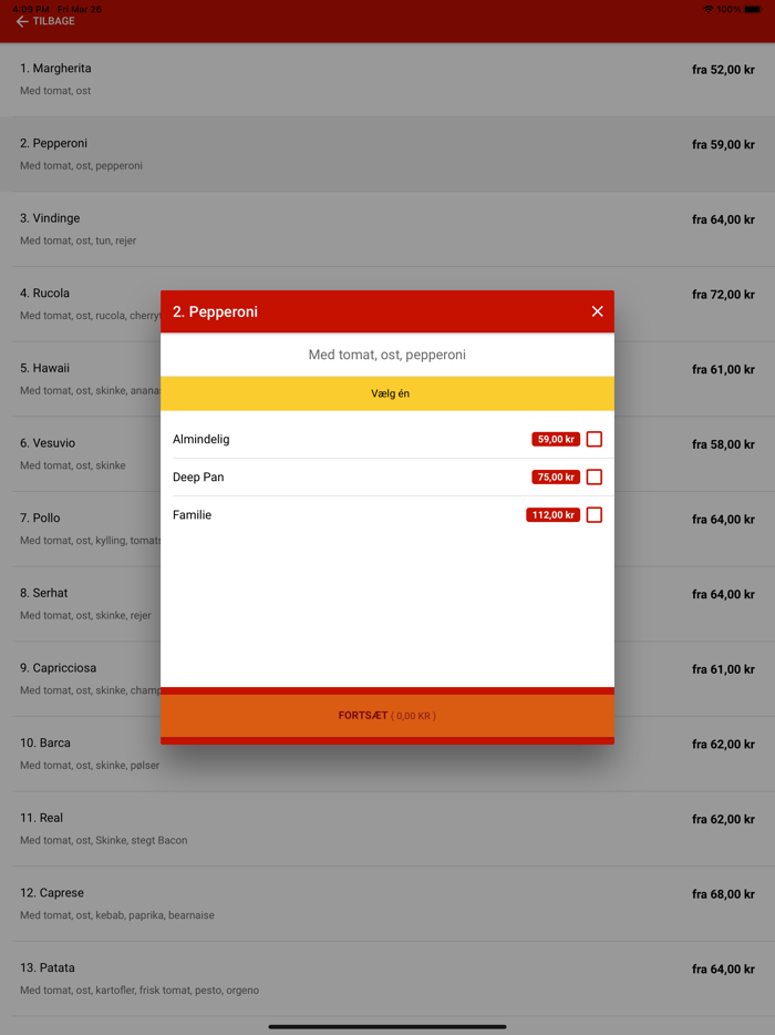 Pappas Pizza Tune app