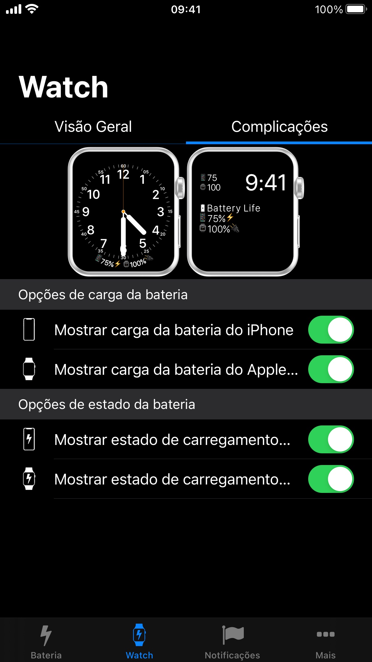 Screenshot do app Battery Life