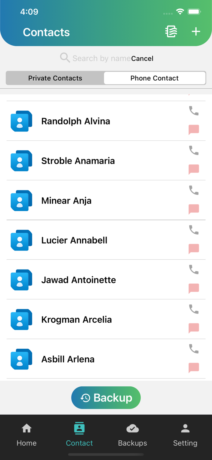 Contact Master Private Contact