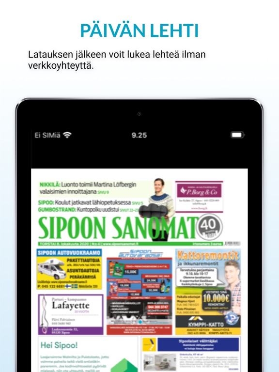 Screenshot #6 pour Sipoon Sanomat, päivän lehti