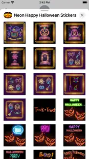 neon happy halloween stickers iphone screenshot 4