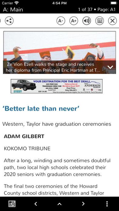 Kokomo Tribune Screenshot
