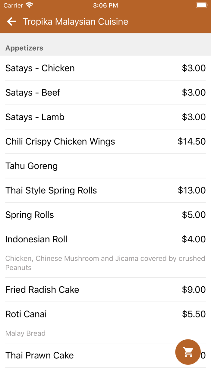 Tropika Malaysian Cuisine