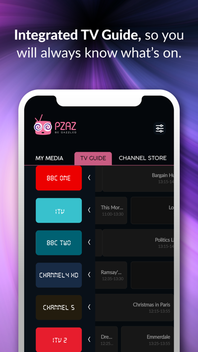 Pzaz - The TV Super App Screenshot