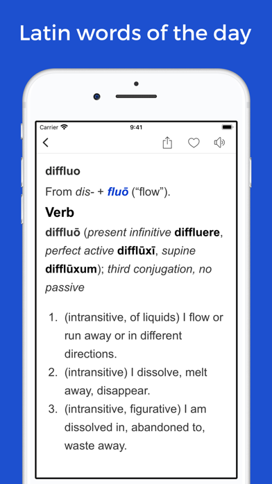 Latin vocabulary flashcards Screenshot