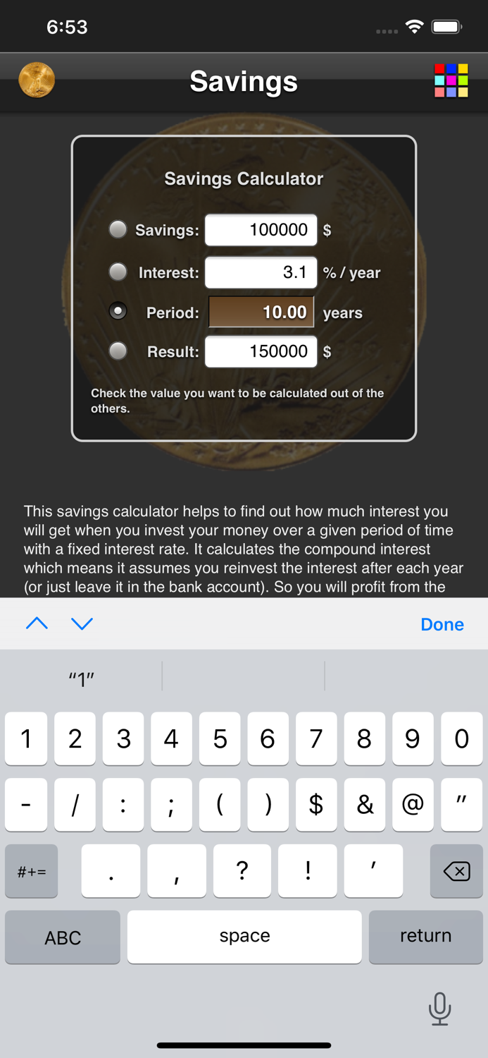 Savings Calculator