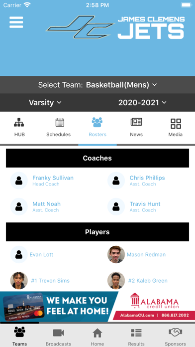 James Clemens Jets Athletics Screenshot
