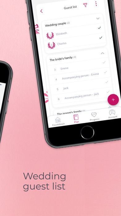 App Wedding planner, countdown Screenshot