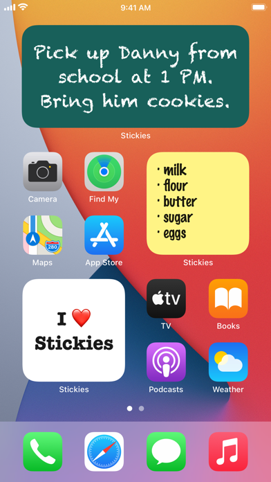 Screenshot #1 pour Stickies - Sticky Notes Widget