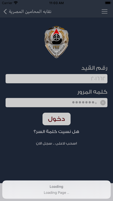 نقابة المحامين المصرية Screenshot