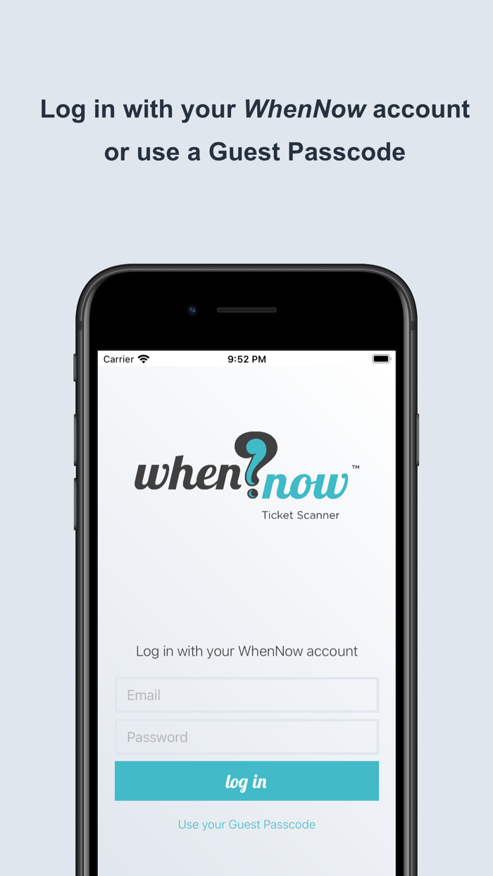 WhenNow Ticket Scanner