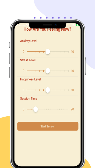Wellness Meditation Journal Screenshot