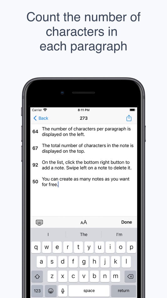 #1. Count Per Paragraph Notes (iOS) بواسطة: Osawa Shunsuke