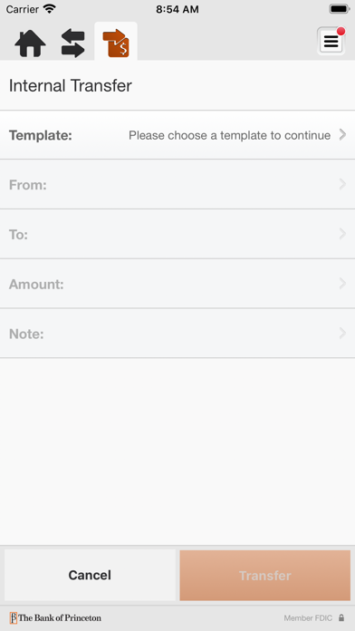 The Bank of Princeton Business Screenshot
