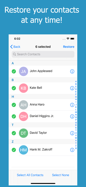 ‎Backup Contacts + Restore Screenshot