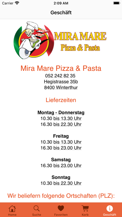 Mira Mare Pizza & Pasta Screenshot