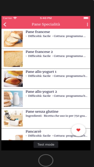 Ricette Macchina del pane Screenshot