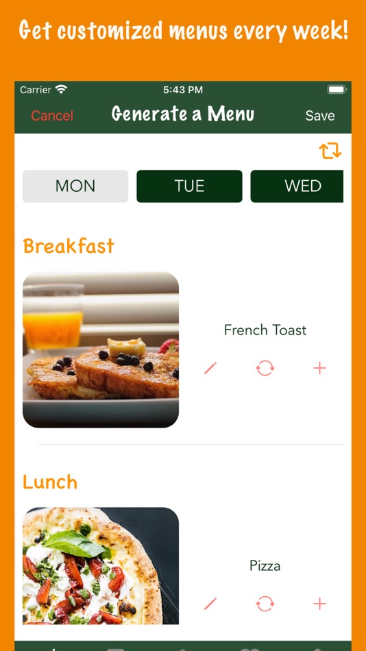 #1. Bon Appetit - Menu Planner (iOS) Podle: Ameya Mangalvedhekar