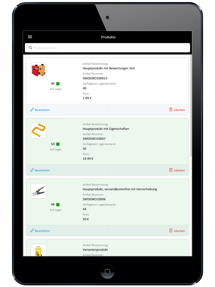 Backend-APP for Shopware