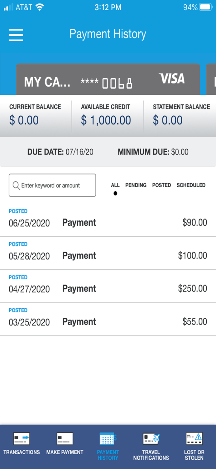 Riverfront Credit Card