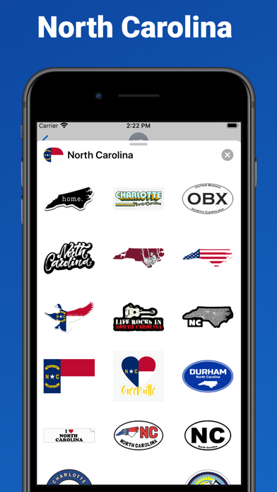 North Carolina emoji stickers Screenshot