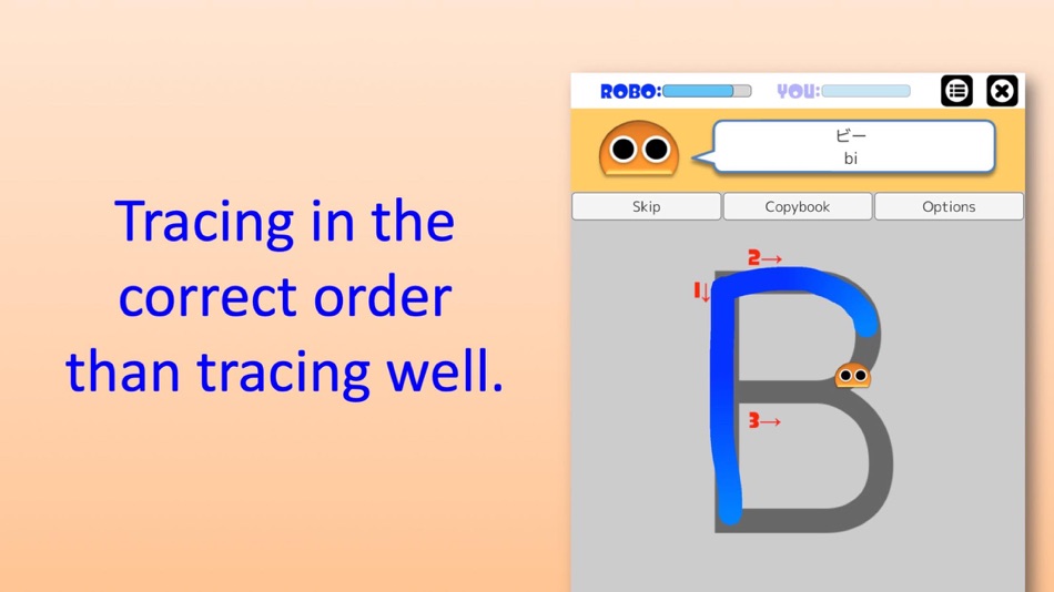 #2. Writing Order Alphabet. (iOS) Podle: MASAHIRO MIZUTANI