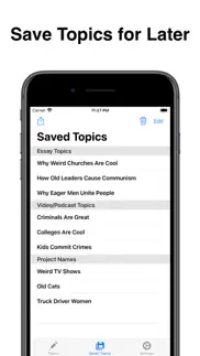 topic generator iphone screenshot 2