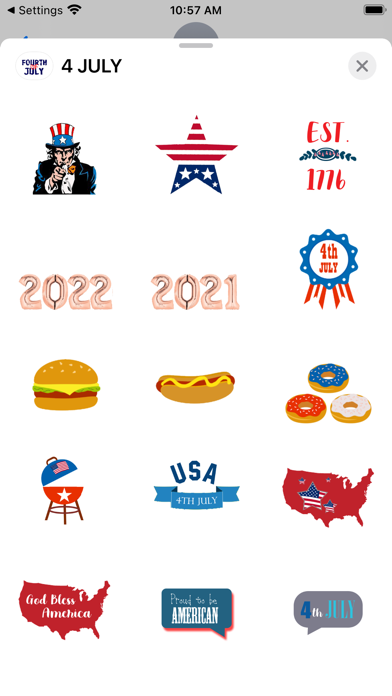 USA JULY 4 Sticker Pack Screenshot