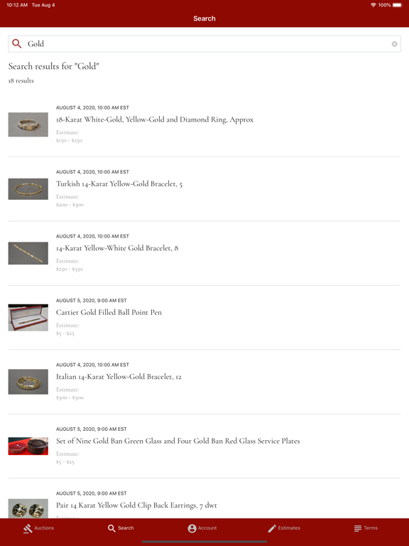 Screenshot #5 pour Weschler's Live Bidding