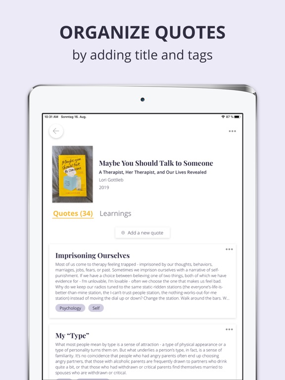 Screenshot #6 pour Citez - App for Book Lovers