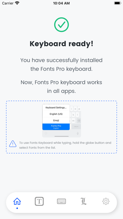 Screenshot #1 pour Fonts Keyboard, Emoji: eFonts