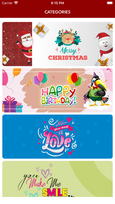 iCelebration Cards Screenshot
