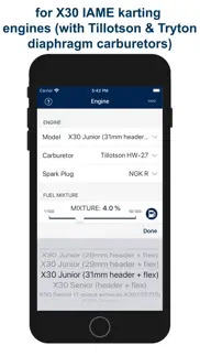 jetting for iame x30 karting iphone screenshot 3