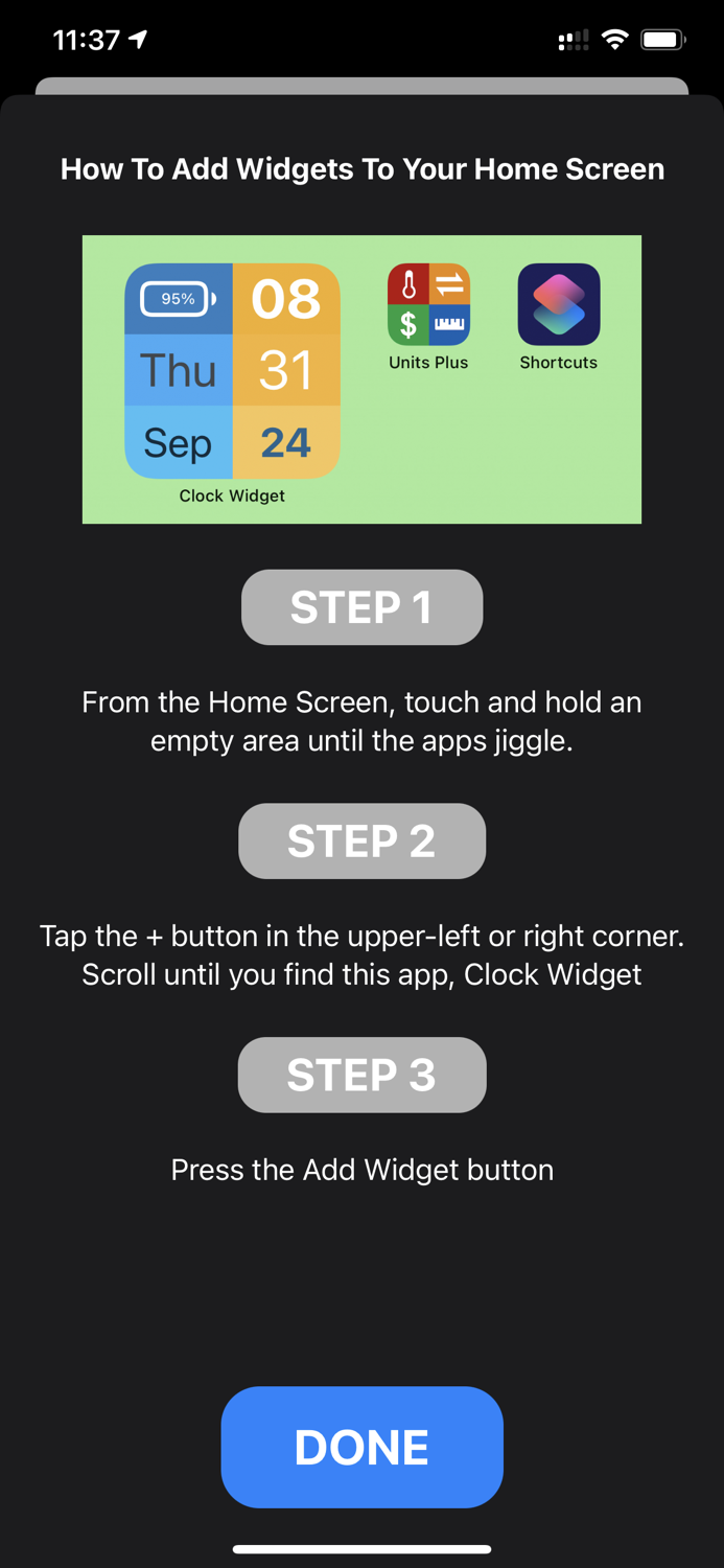 Clock Widget - Funky Colors