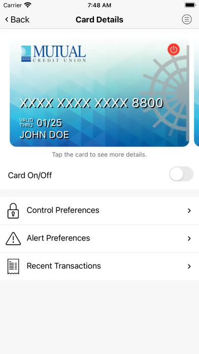 Mutual CU SAMcards Manager Screenshot