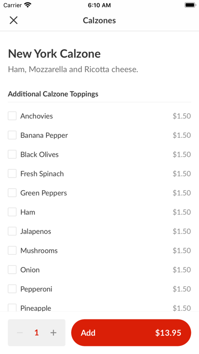 Bella's Pizza Villa Screenshot
