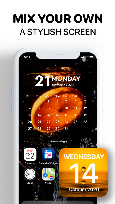 Calendar Widget for iPhone Screenshot