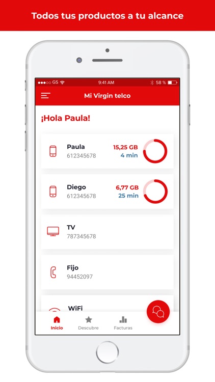 Mi Virgin telco: Área Clientes