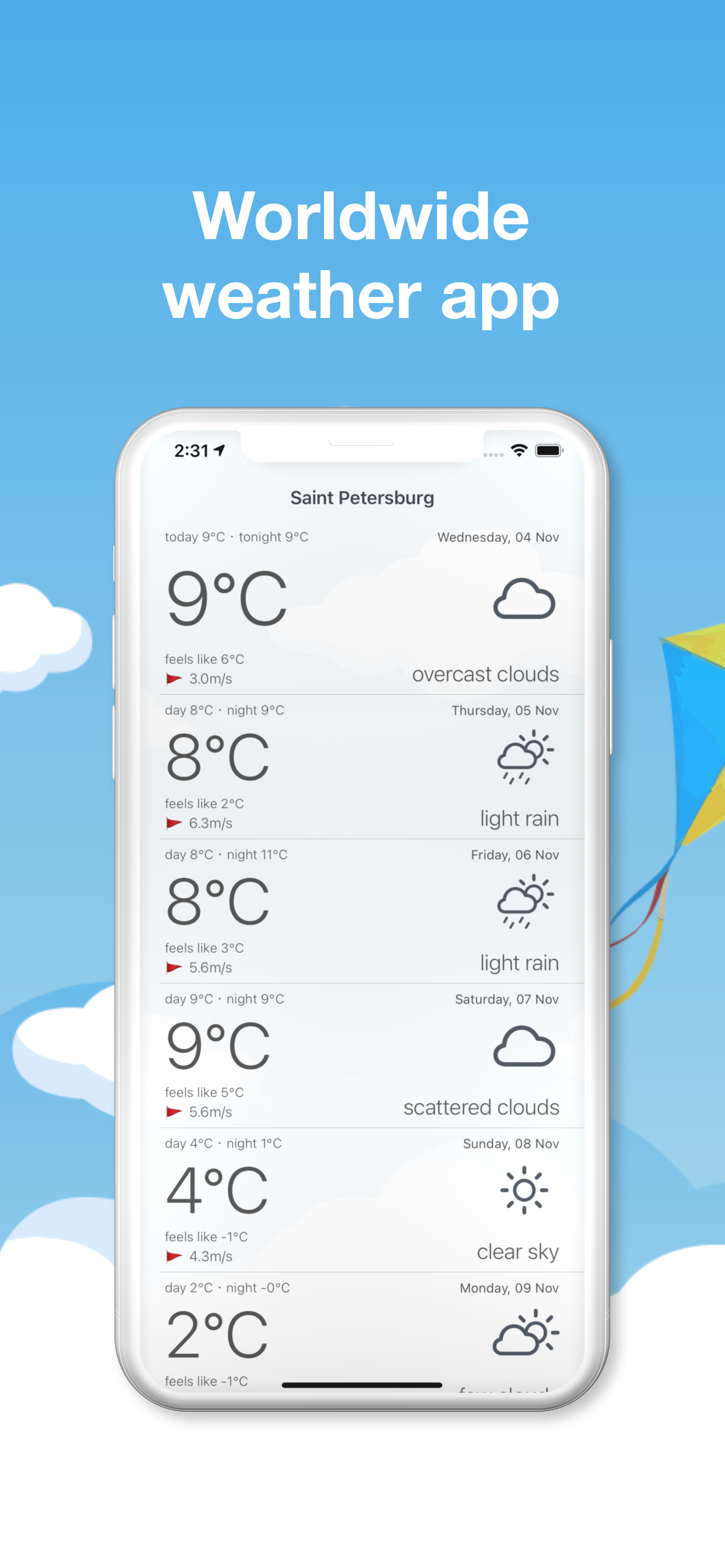 WeekWeather - weather forecast