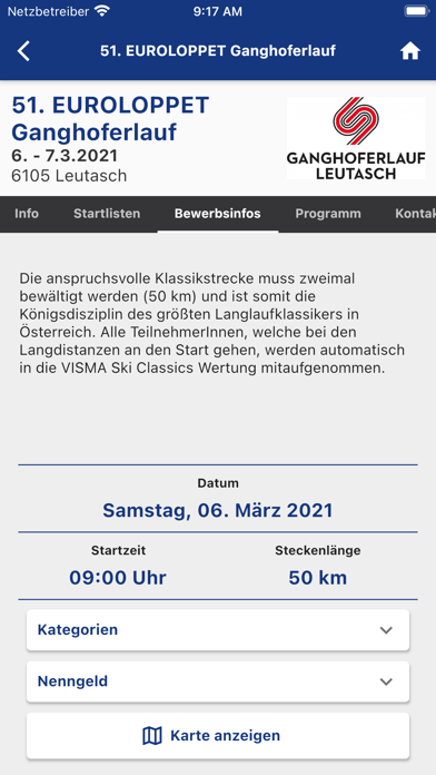 RaceTimePro App Screenshot