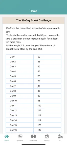 Game screenshot The 30-Day Squat Challenge apk