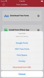 custom fonts - font installer iphone screenshot 2