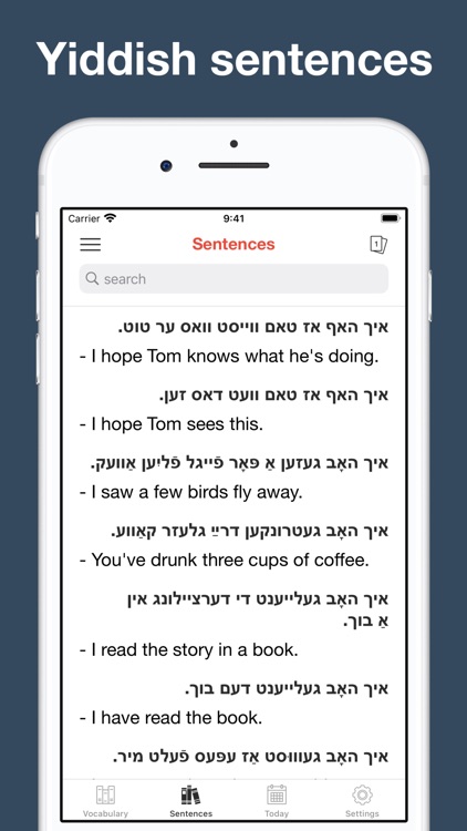 Yiddish vocabulary & sentences screenshot-5