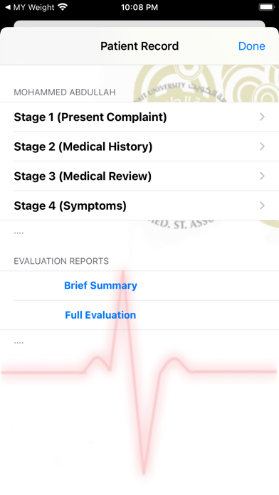 Hx Medical History Taking Screenshot