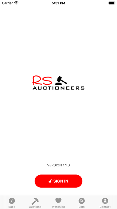 RS Auctioneers Screenshot