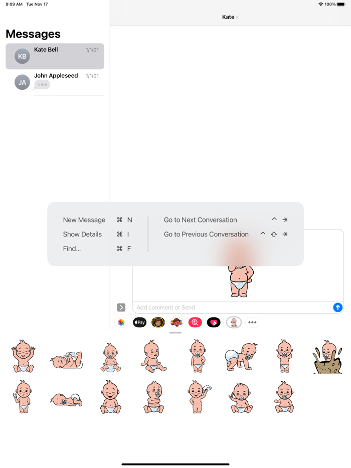 Animated cool baby stickers