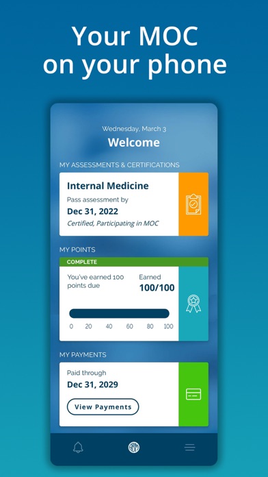 ABIM Physician Portal Screenshot