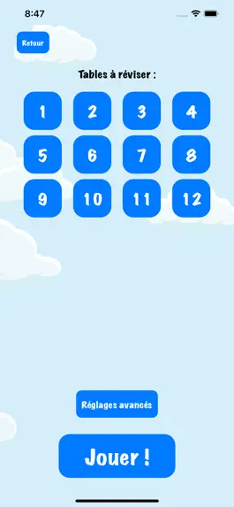 Game screenshot Apprendre les multiplications apk