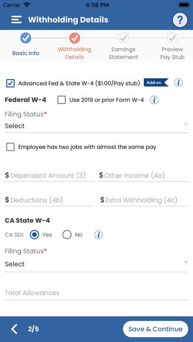 US Paycheck Paystub Generator screenshot 4