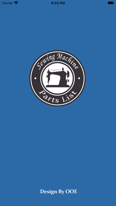 Sewing Machine Parts List Screenshot